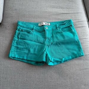 Women’s Aqua Teal Denim Jean Shorts